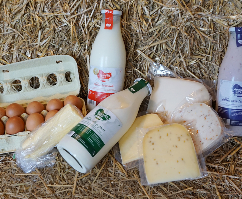 Boter, kaas en eieren. En natuurlijk nog veel meer zuivel.